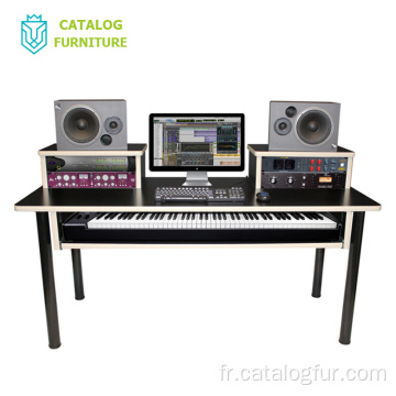 Support de clavier en bois de haute qualité bureau audio de meubles de studio d&#39;enregistrement le plus populaire